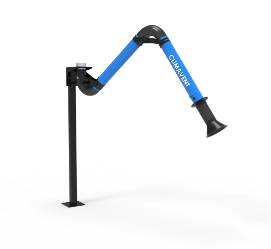 Extraction arm c/w arm mounting stanchion ideal for connection onto dust and fume extraction equipment