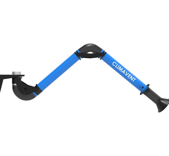 Extraction arm ideal for connection onto dust and fume extraction equipment