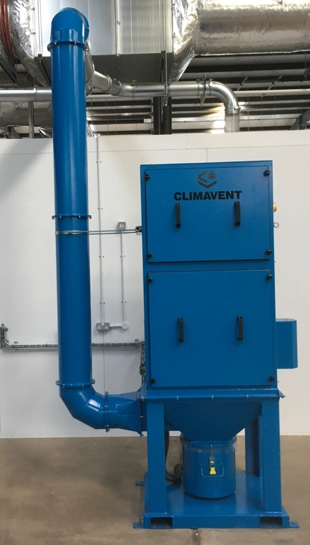 Installed PA18 dust extraction unit with ductwork connection