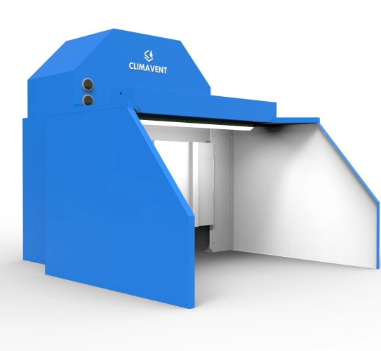 Low Profile Booth ideal for sanding applications where dust control is required